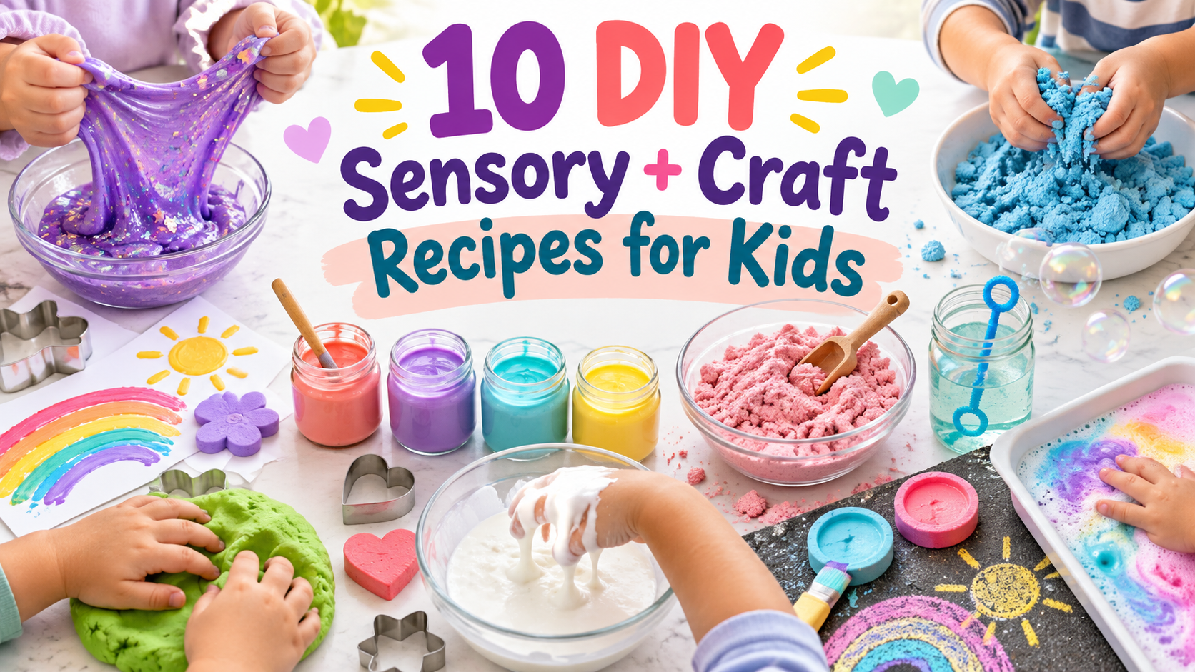 10 DIY Sensory + Craft Recipes for Kids