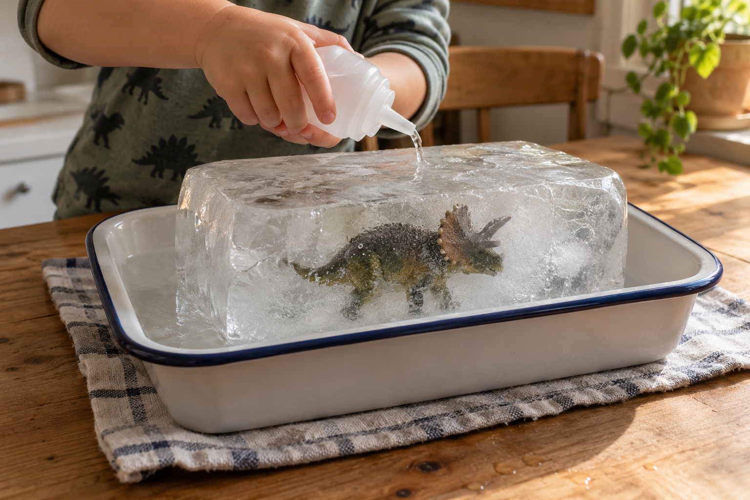 Frozen Dinosaur Ice Rescue Activity for Preschoolers