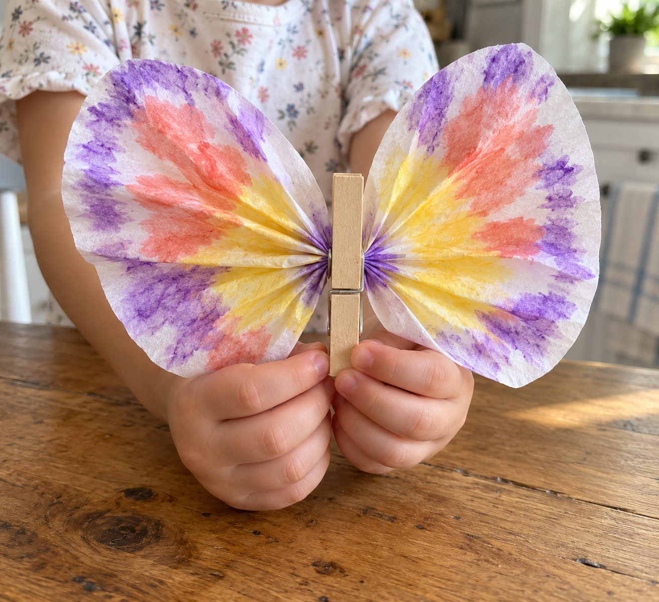 Coffee Filter Butterflies with Washable Markers