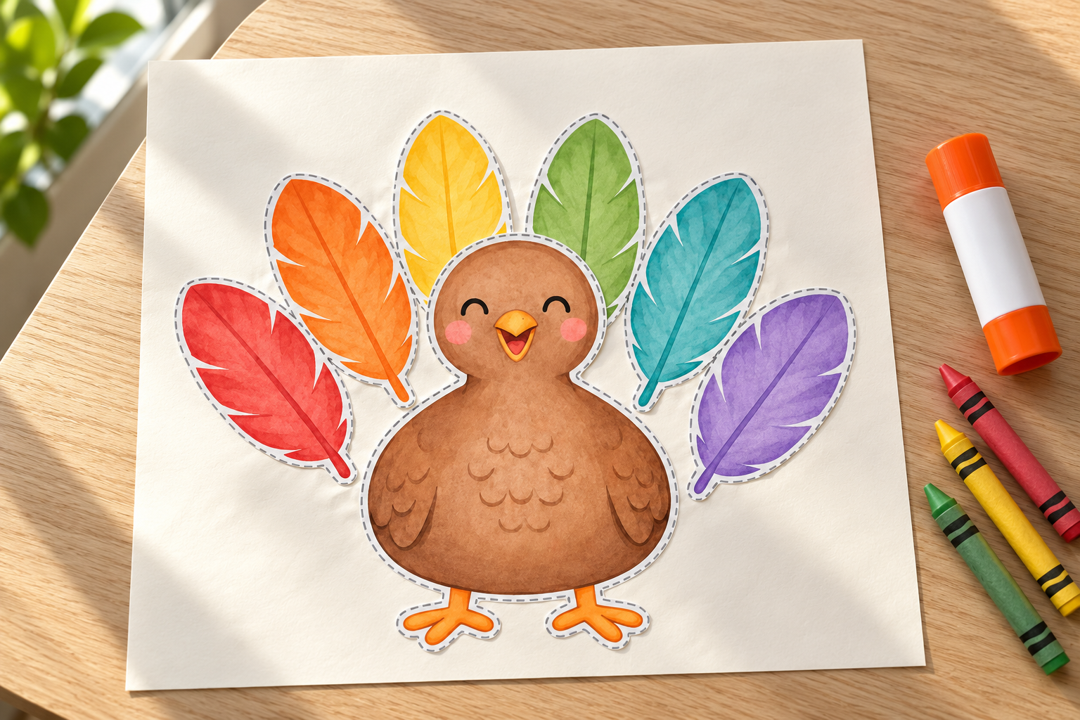 Printable Thanksgiving Crafts for Preschoolers: Projects You Can Prep Ahead
