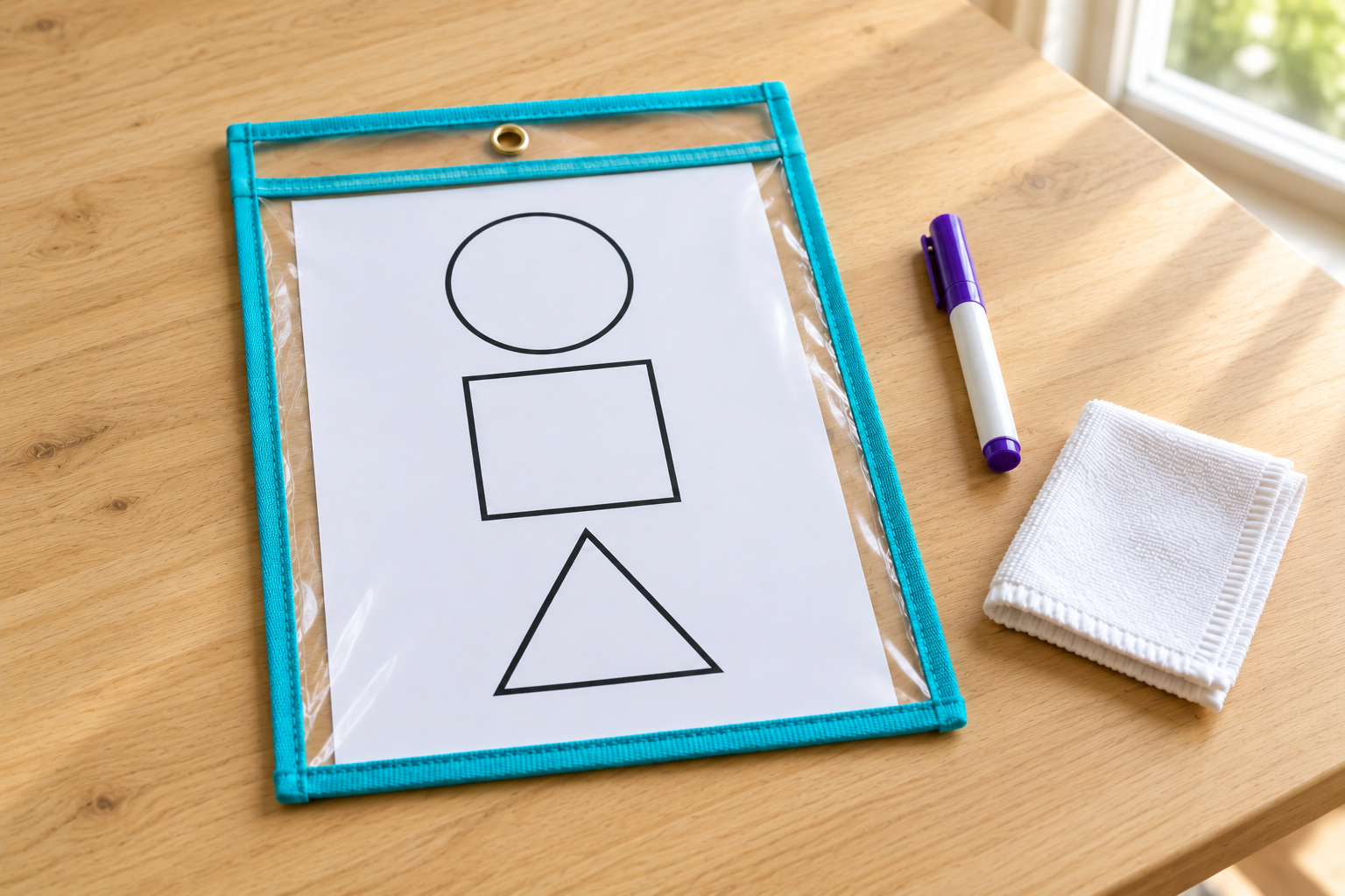 How to Make Preschool Worksheets Reusable Without Laminating